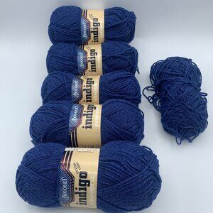 Bouquet Indigo Comfort Yarn Dark Blue  100% Acrylic 5 50g Skeins +
